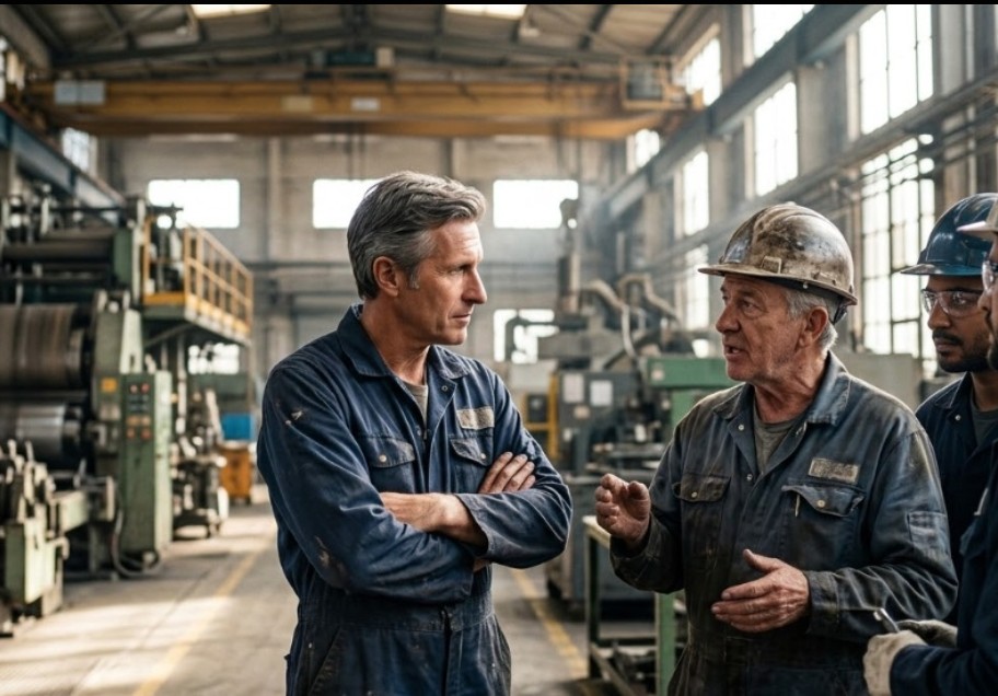 obreros que incorporan IA en sus procesos de trabajo dentro de la fábrica