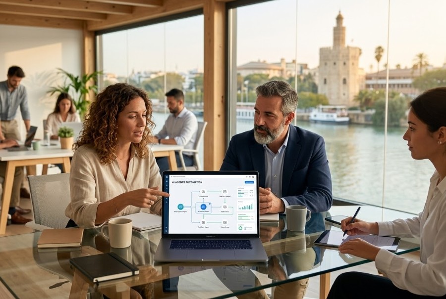 cómo funcionan los agentes IA en una empresa 