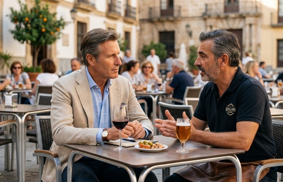 Terraza de un bar en Sevilla que trabaja con GUIAPYME